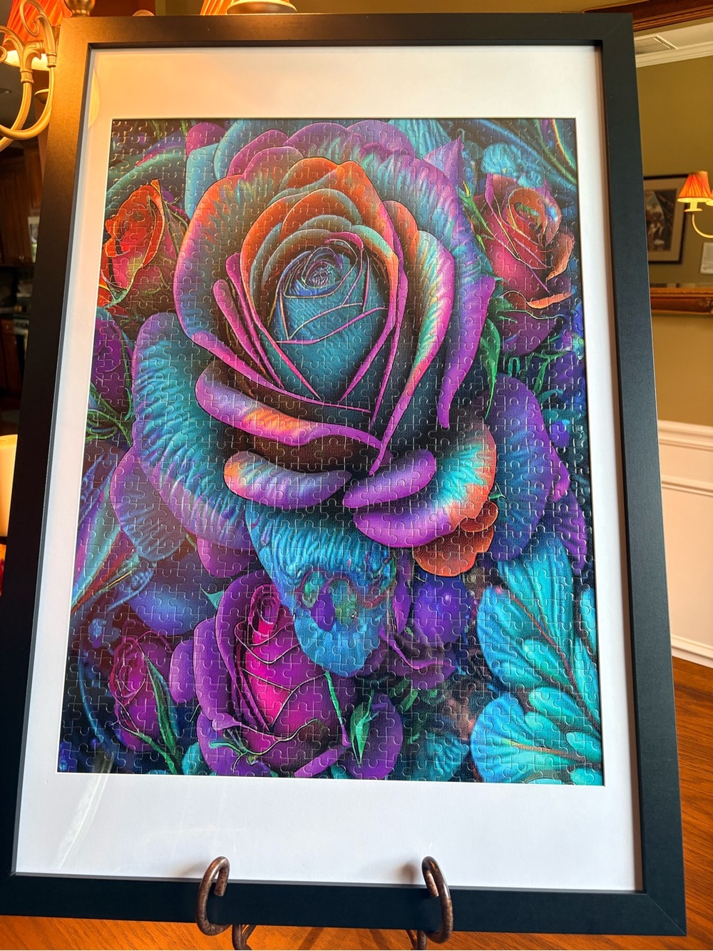 Framed Multicolor Rose Wall Art Print - Vibrant Floral Home Art
